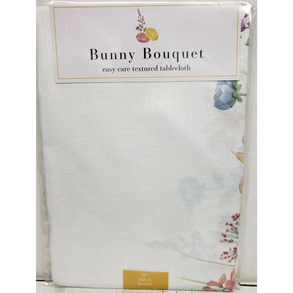 Textured Printed Fabric Tablecloth 60